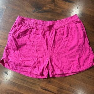 Old Navy women’s Cotton pull-on shorts Sz XXL Polarized Pink color